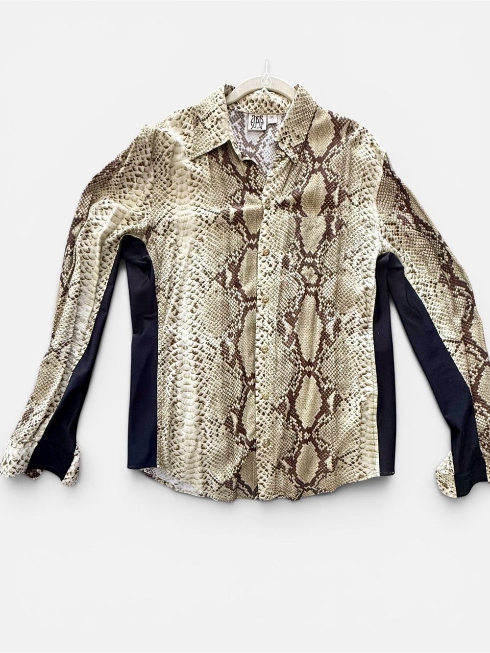 Vintage couture John Paul Gauthier
Snake Print logo snaps/